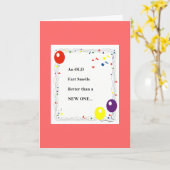 De oude Kaart van de Verjaardag Fart (Gele Bloem)