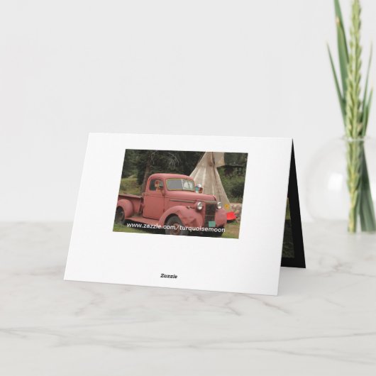 De oude Kaart van de Verjaardag van de Vrachtwagen (Achterkant)