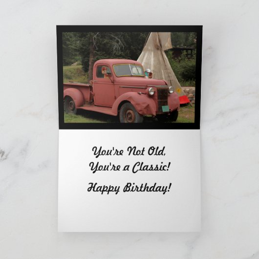 De oude Kaart van de Verjaardag van de Vrachtwagen (Binnen)