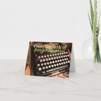 De oude Kaarten van de Nota Typewritter Notitiekaartje