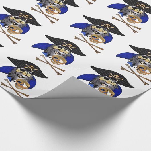 De oude kapitein Pirate Cadeaupapier (Hoek)