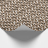 De oude  Kerk van het land Brown Tan Sepia Cadeaupapier (Hoek)