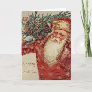 De oude Kerstman van de Wereld Feestdagen Kaart