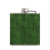 De oude Koeienhuid kijkt naar Emerald Green Heupfles (Achterkant)