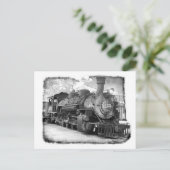 De oude Locomotief van de Stoom van de Tijd Briefkaart (Staand voorkant)