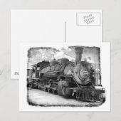 De oude Locomotief van de Stoom van de Tijd Briefkaart (Voorkant / Achterkant)