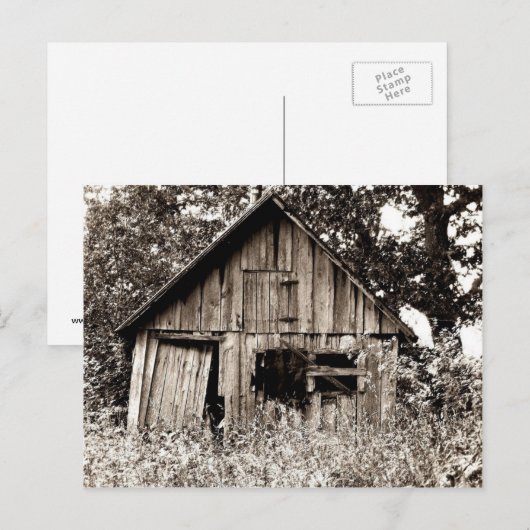 De oude Loods van het Boerderij Briefkaart (Voorkant / Achterkant)