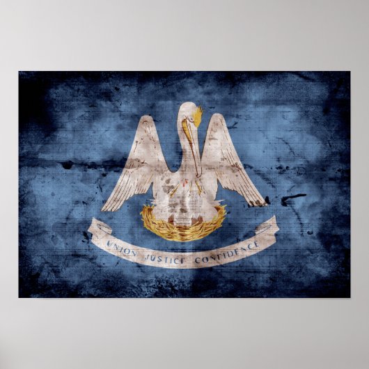 de oude Louisianaanse vlag; Poster (Voorkant)