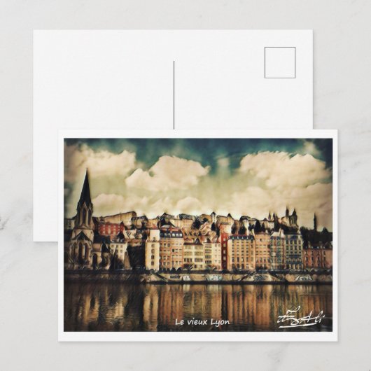 De oude Lyon Briefkaart (Voorkant / Achterkant)