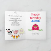 De oude MacDonald had een Boerderij voor een geluk Kaart (Binnen)