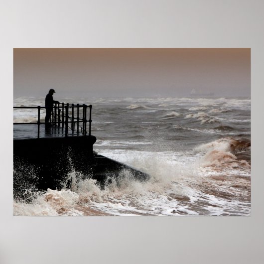 De Oude Man en de Razende Zee Poster (Voorkant)