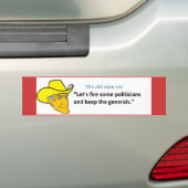 DE OUDE MAN SEZ: LATEN WE EEN AANTAL PLITICIANEN B BUMPERSTICKER (Op auto)