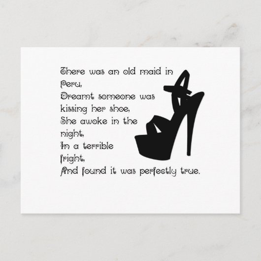 De oude meid in Peru Briefkaart (Voorkant)