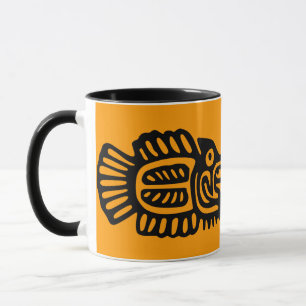 De oude Mexicaanse Ceramische Mok van het Motief
