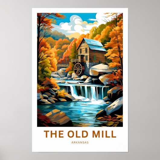 De oude Mill Arkansas Reisprint Poster (Voorkant)
