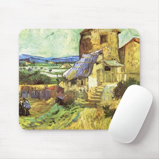 De oude Mill van Vincent van Gogh Muismat (Met muis)