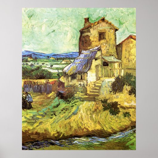 De oude Mill van Vincent van Gogh Poster (Voorkant)