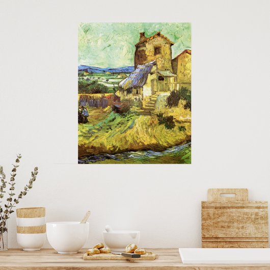 De oude Mill van Vincent van Gogh Poster (Keuken)