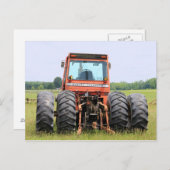 De oude modeltrekker van de Massey Cab op een gebi Briefkaart (Voorkant / Achterkant)