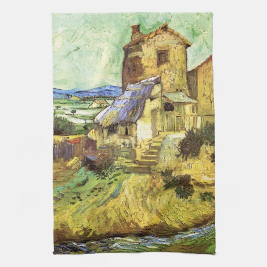 De Oude Molen door Vincent van Gogh Theedoek (Verticaal)