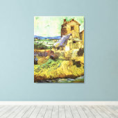 De Oude Molen van Vincent van Gogh Canvas Afdruk (Insitu (Houten vloer))