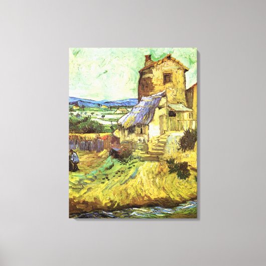 De Oude Molen van Vincent van Gogh Canvas Afdruk (Voorkant)