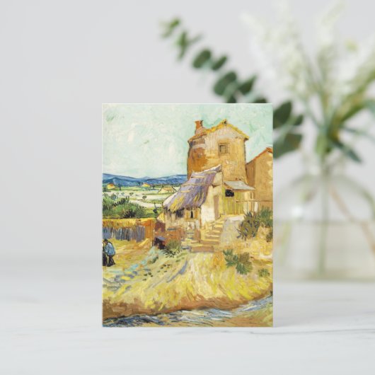 De oude molen - Vincent van Gogh Briefkaart (Staand voorkant)
