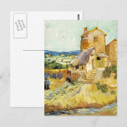 De oude molen - Vincent van Gogh Briefkaart (Voorkant / Achterkant)