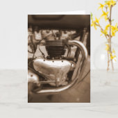 De oude Motor van Triumph Kaart (Gele Bloem)