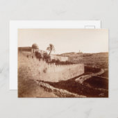 De oude muren van Jeruzalem en de berg Olijven Briefkaart (Voorkant / Achterkant)