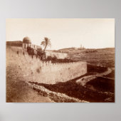 De oude muren van Jeruzalem en de berg Olijven Poster (Voorkant)