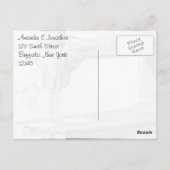 De oude  naaigmachine bedankt briefkaart (Achterkant)