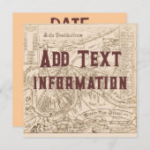 De oude Nieuwe Kaart van Orleans geeft tekst uit,  (Voorkant / Achterkant)