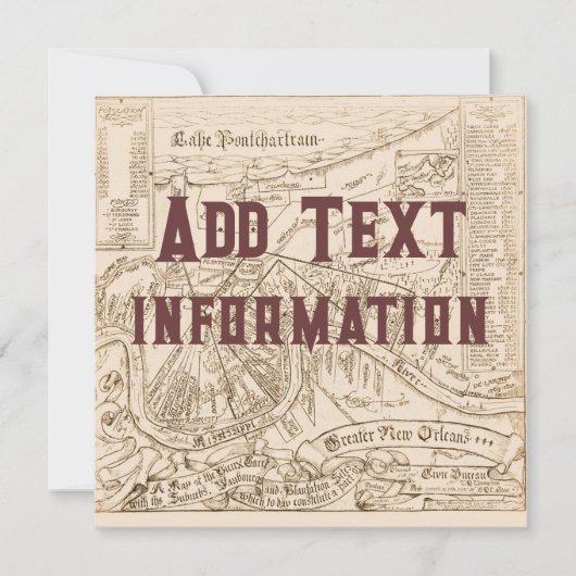 De oude Nieuwe Kaart van Orleans geeft tekst uit,  (Voorkant)