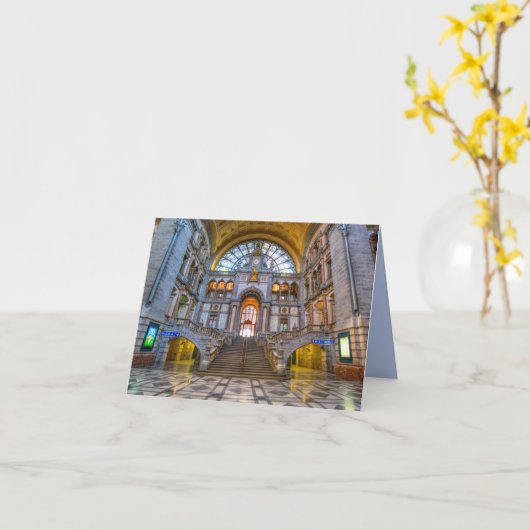 De oude Nota van de Foto van Antwerpen België van Kaart (Gele Bloem)