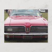 De oude oldtimer van de Poema van Mercury rode Briefkaart (Voorkant)