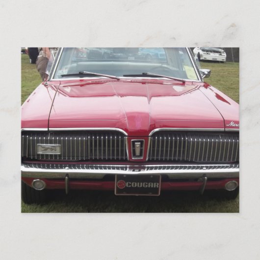 De oude oldtimer van de Poema van Mercury rode Briefkaart (Voorkant)