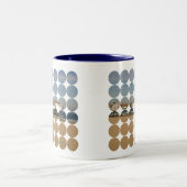 De oude Orchard Beach Pier Tweekleurige Koffiemok (Center)