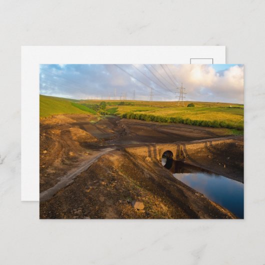 De oude Packhorse Bridge van Baitings Briefkaart (Voorkant / Achterkant)