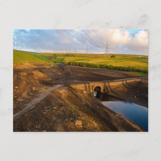 De oude Packhorse Bridge van Baitings Briefkaart (Voorkant)