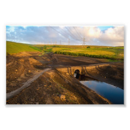 De oude Packhorse Bridge van Baitings Foto Afdruk