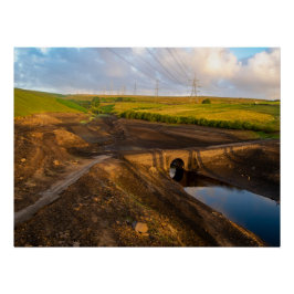 De oude Packhorse Bridge van Baitings Perfect Poster