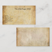 De oude papierfabriek visitekaartje (Voorkant / Achterkant)