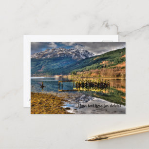 De oude pier, Loch Long, Arrochar, Briefkaart