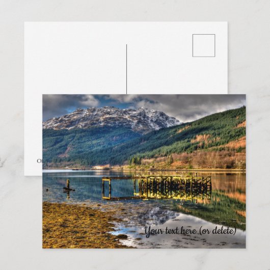 De oude pier, Loch Long, Arrochar, Briefkaart (Voorkant / Achterkant)