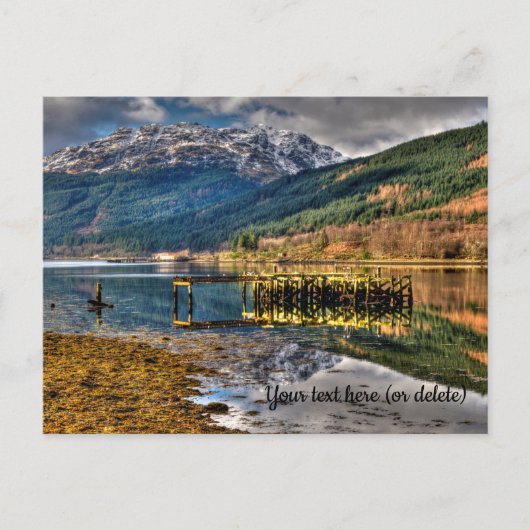 De oude pier, Loch Long, Arrochar, Briefkaart (Voorkant)