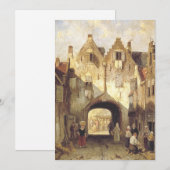 De oude poort van Charles Leickert Bedankkaart (Voorkant / Achterkant)