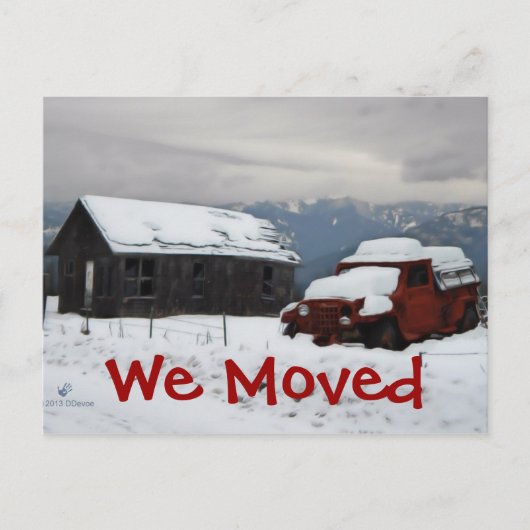 De oude Red Truck Aankondigingskaart (Voorkant)