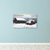De oude Red Truck Canvas Afdruk (Insitu (Houten vloer))