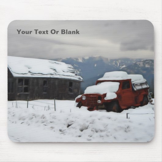 De oude Red Truck Muismat (Voorkant)